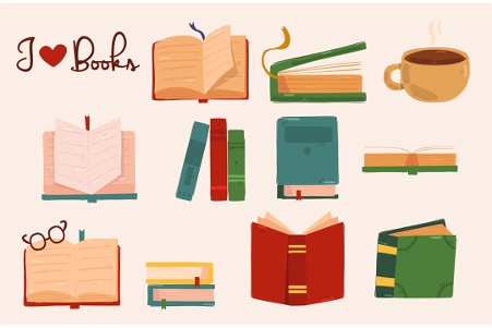 I love books illustration