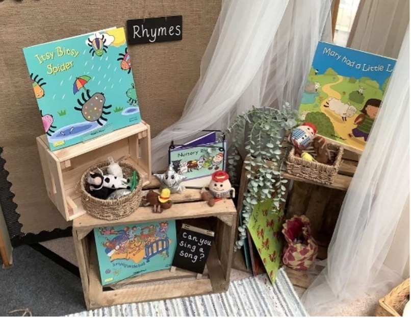 Nursery Rhyme books display