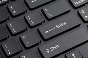 A computer keyboard.