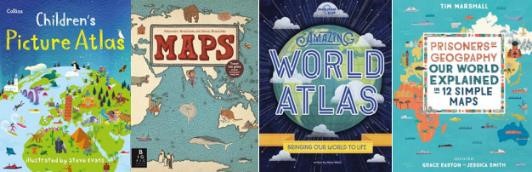 A selection of geography books for children.