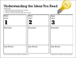 A worksheet to support reading.