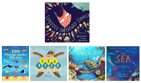 A selection of children's books that focus on the sea.