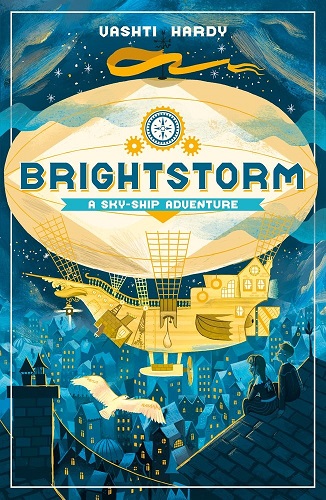 The book cover for Brightstorm, a Sky-ship Adventure. 