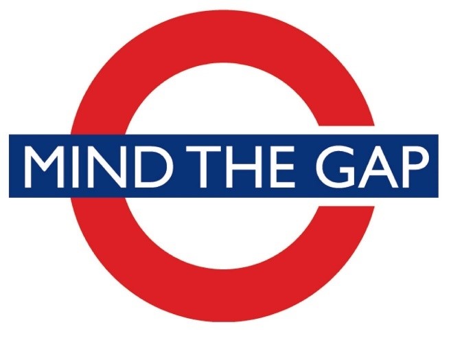 A mind the gap sign